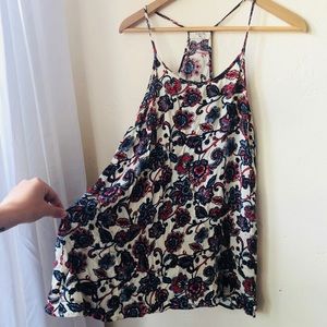 Floral summer racerbacn tank top